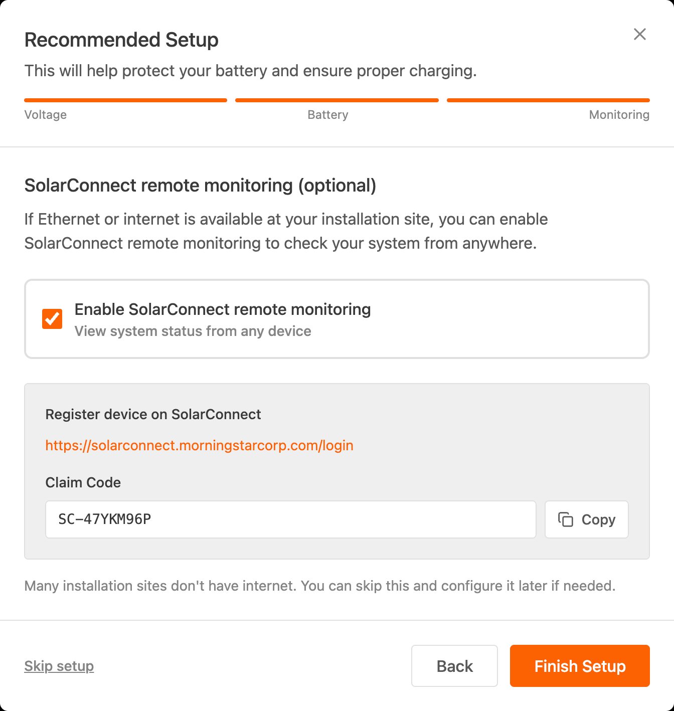 3 · Remote monitoring (optional)