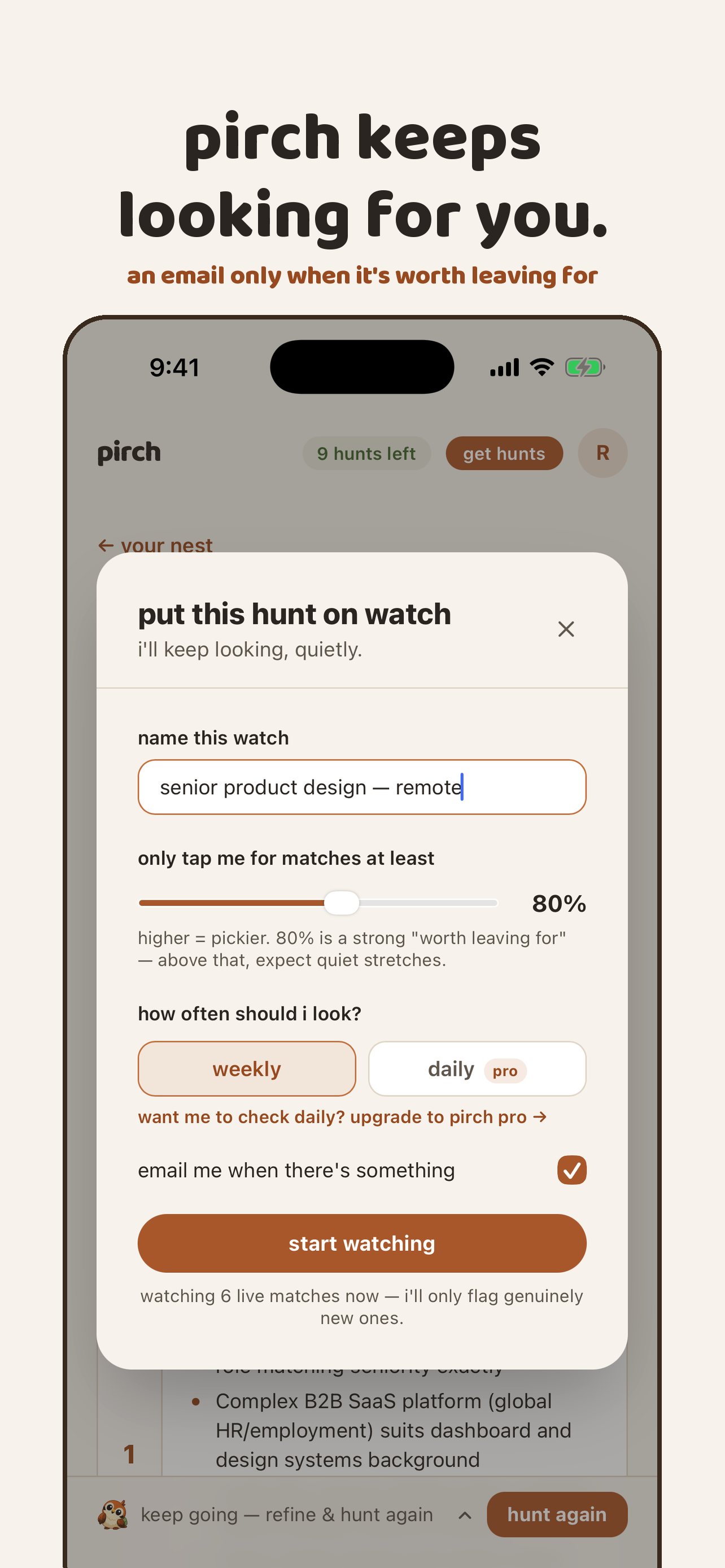 A hunt on watch