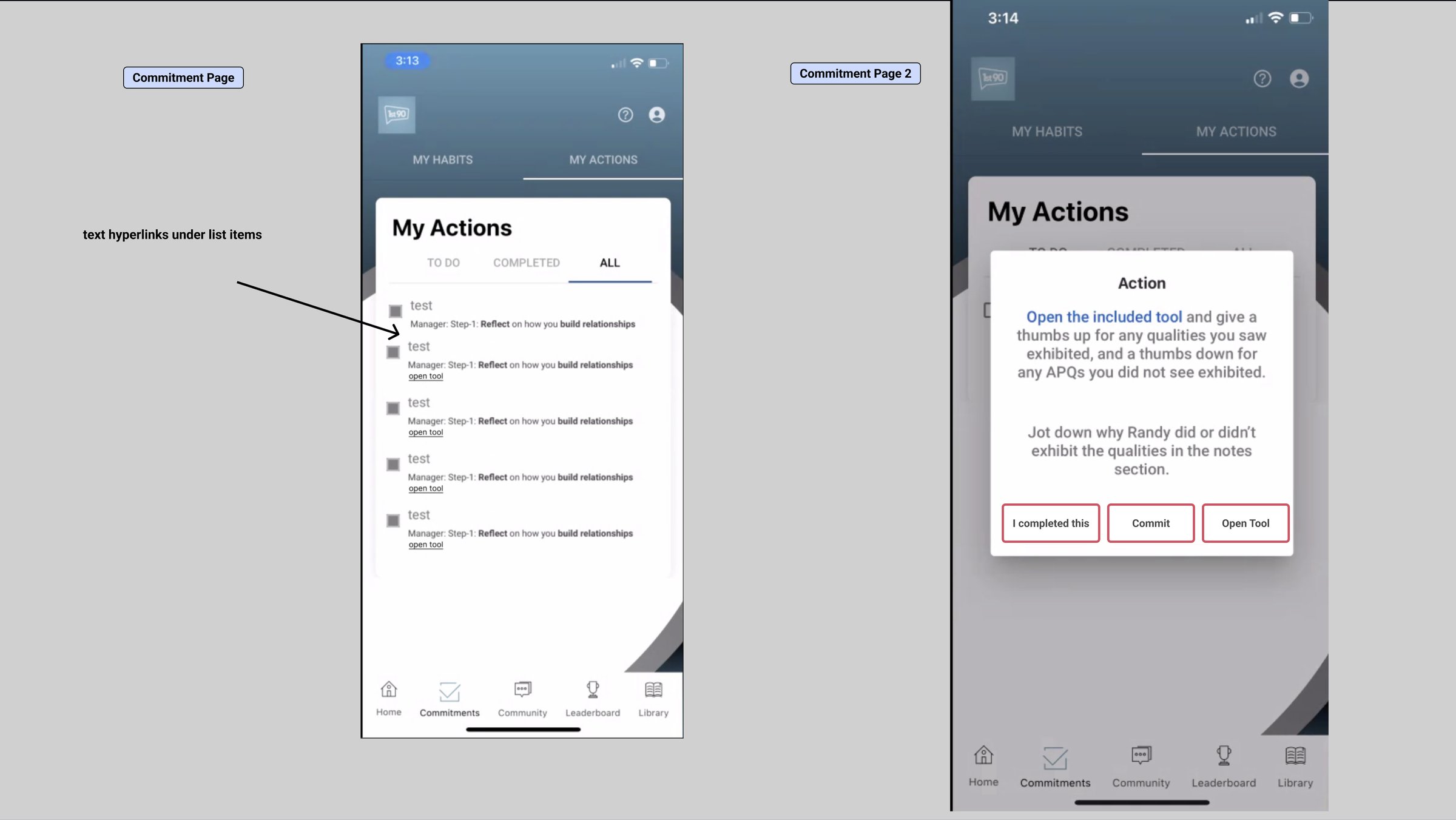 Open Tool, worked out against captures of the live app so the redesign was measured against what actually shipped.