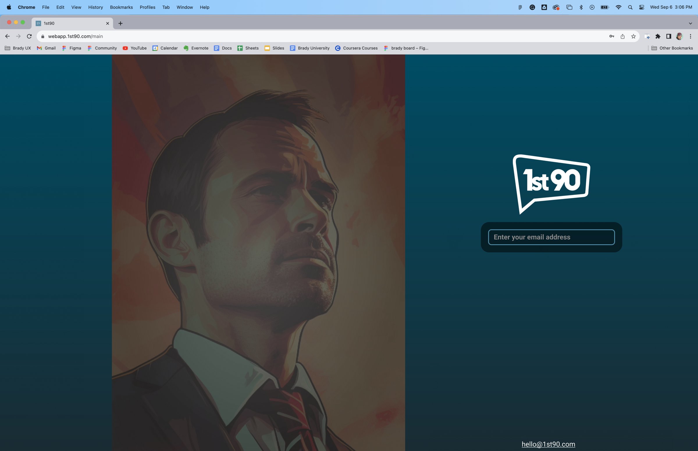 The web sign-in, in the darker visual language the product moved toward.