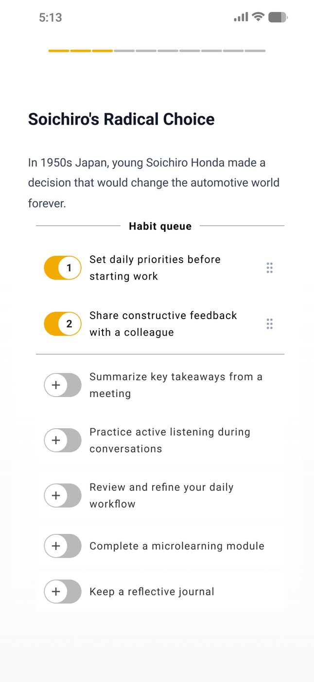 Habit queue